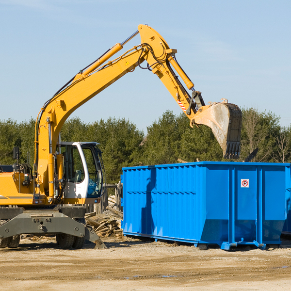 are there any restrictions on where a residential dumpster can be placed in Dougherty TX